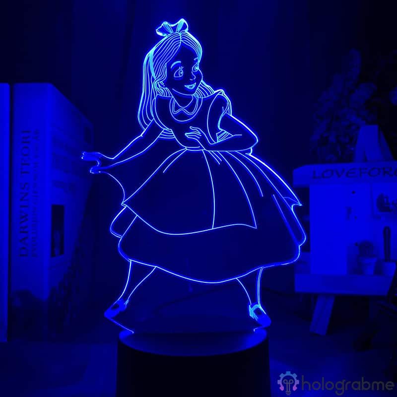 Lampe 3D Alice aux pays des merveilles 3
