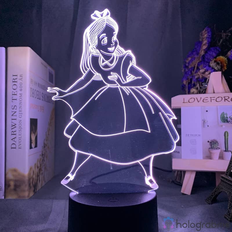 Lampe 3D Alice aux pays des merveilles 4