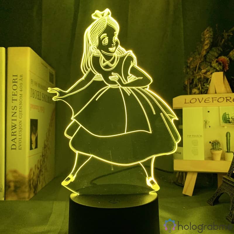Lampe 3D Alice aux pays des merveilles 5