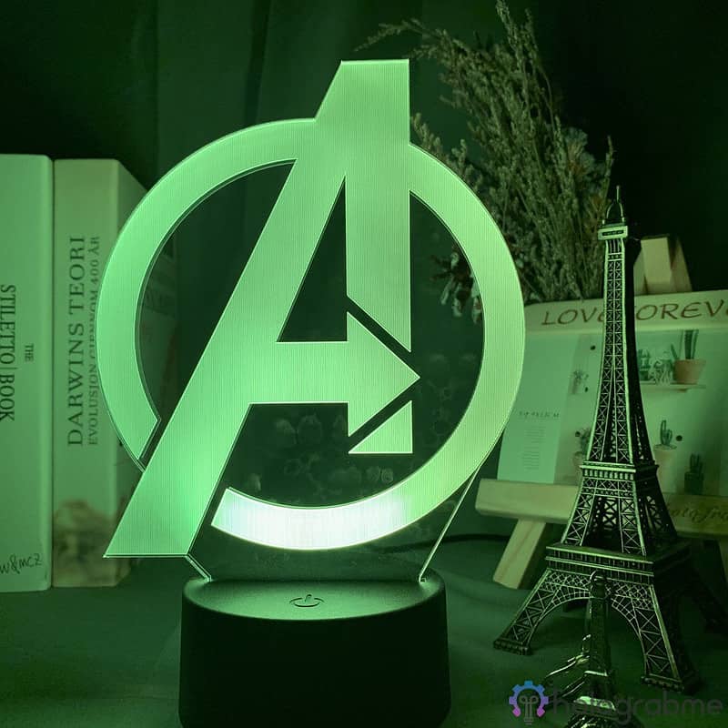Lampe 3D Avengers Logo 2