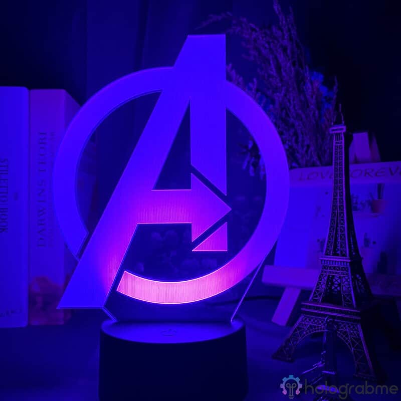 Lampe 3D Avengers Logo 3
