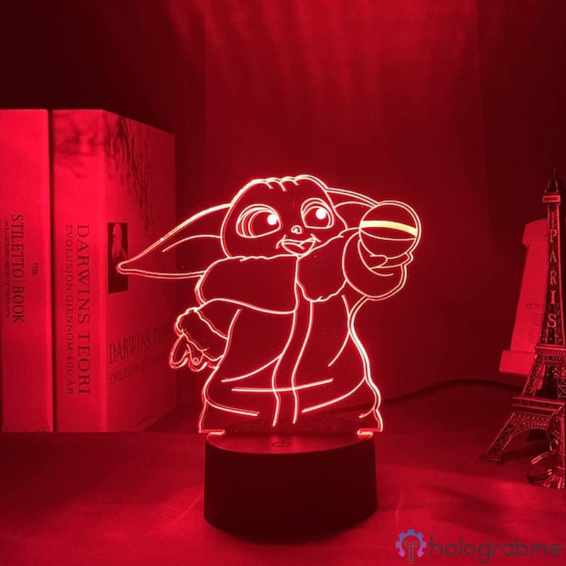 Lampe 3D Baby Yoda 7