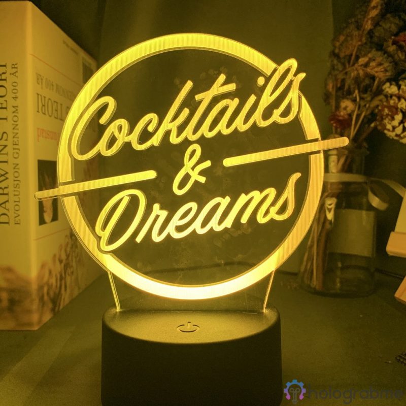 Lampe 3D Bar a Cocktails 5