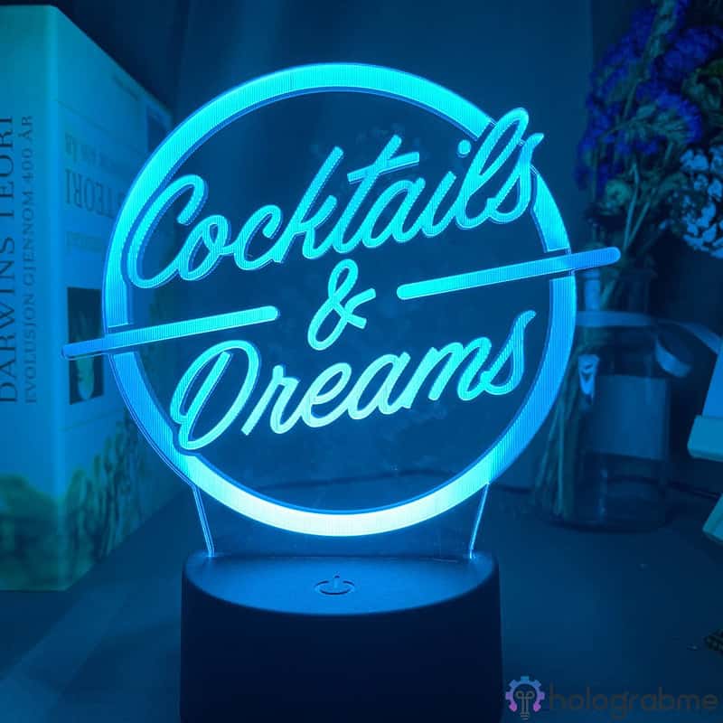 Lampe 3D Bar a Cocktails 6