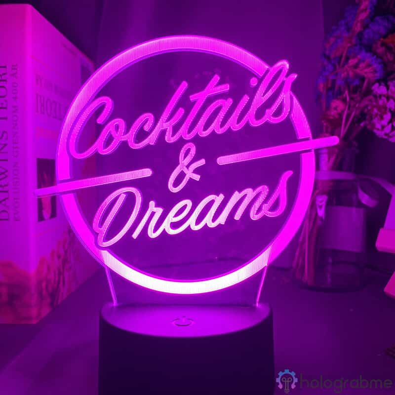Lampe 3D Bar a Cocktails 7