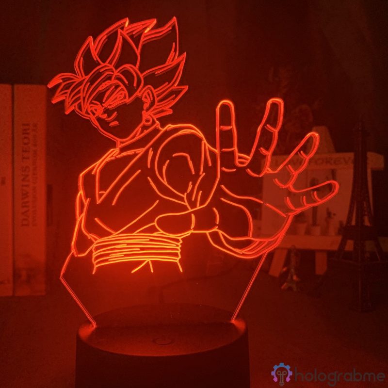 Lampe 3D Black Goku Rose 1