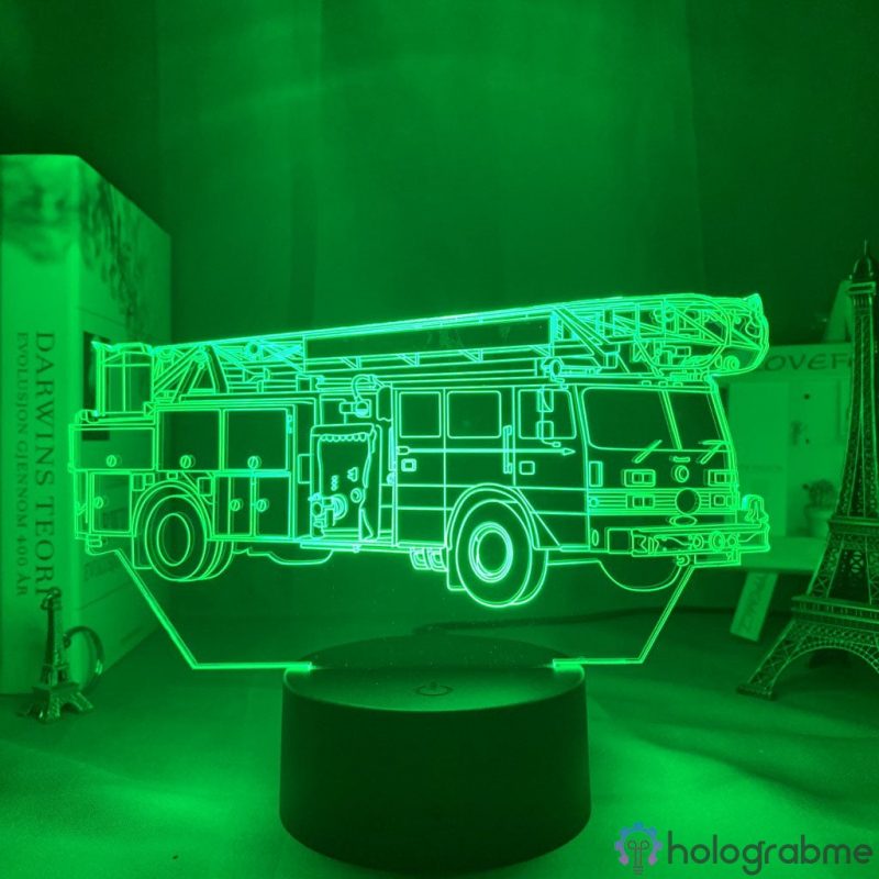 Lampe 3D Camion de Pompier 2