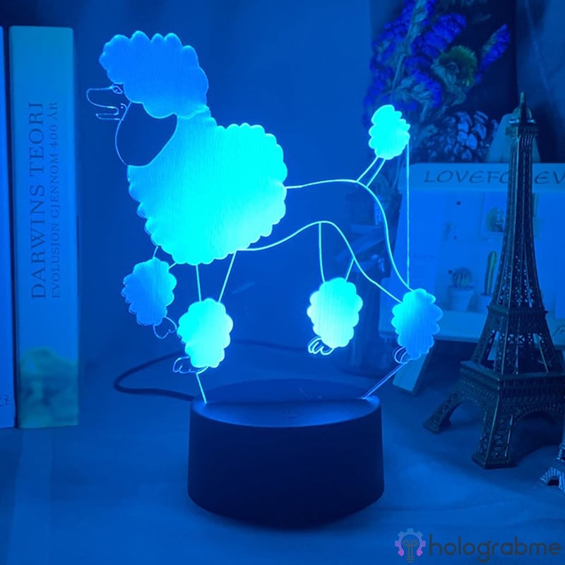 Lampe 3D Caniche Royal 1