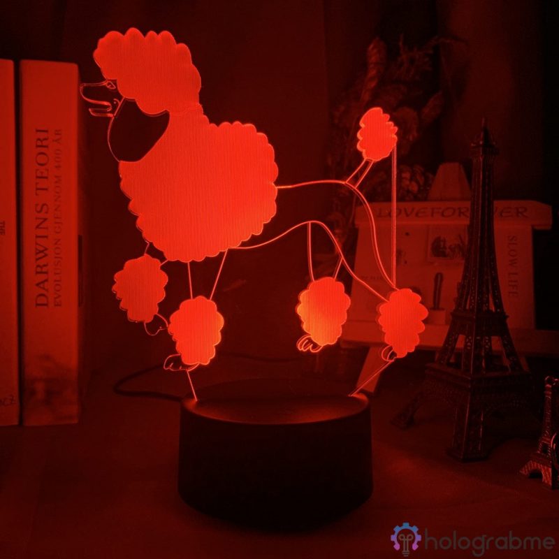 Lampe 3D Caniche Royal 2