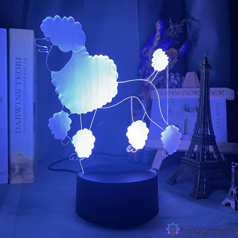 Lampe 3D Caniche Royal 5