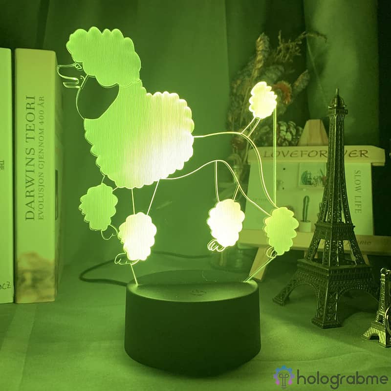 Lampe 3D Caniche Royal 6