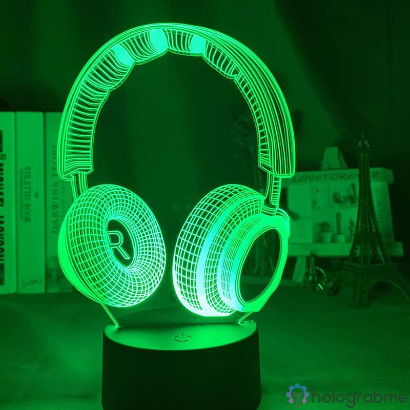 Lampe 3D Casque Audio 2