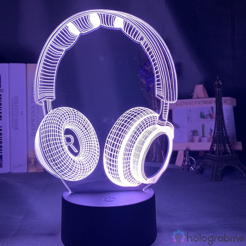 Lampe 3D Casque Audio 4