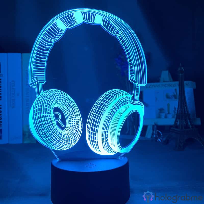 Lampe 3D Casque Audio 6