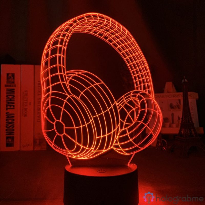 Lampe 3D Casque Musique 1