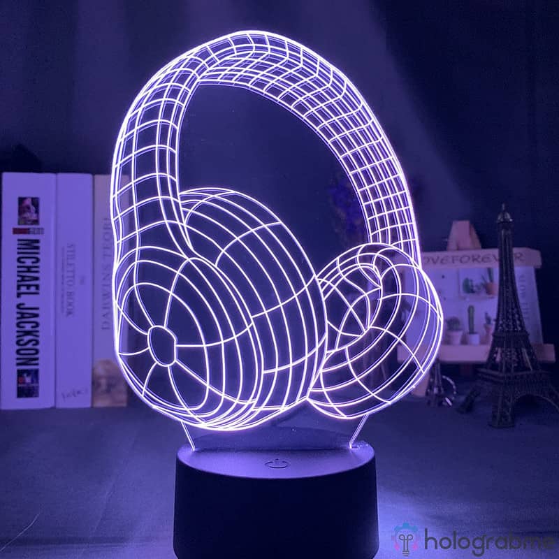 Lampe 3D Casque Musique 4