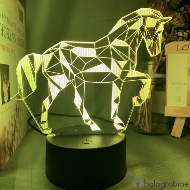 Lampe 3D Cheval Blanc 5