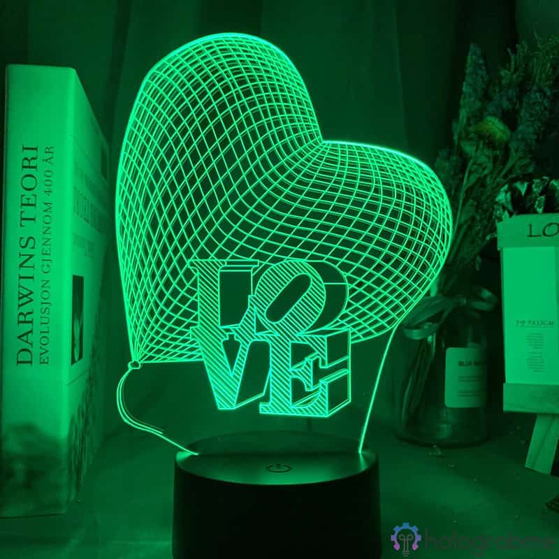 Lampe 3D Coeur Love 2