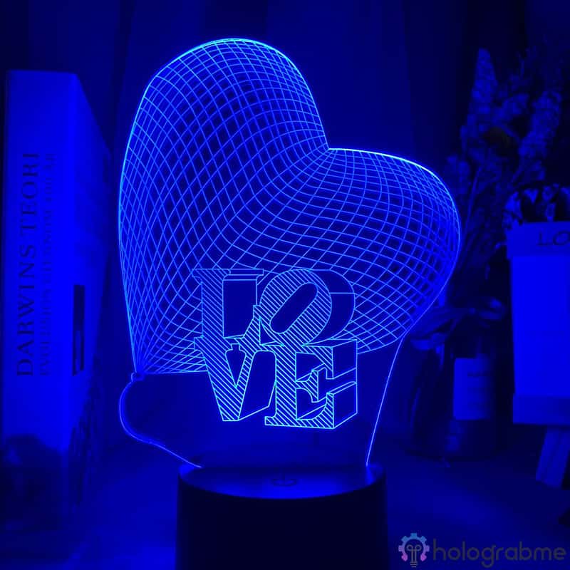 Lampe 3D Coeur Love 3
