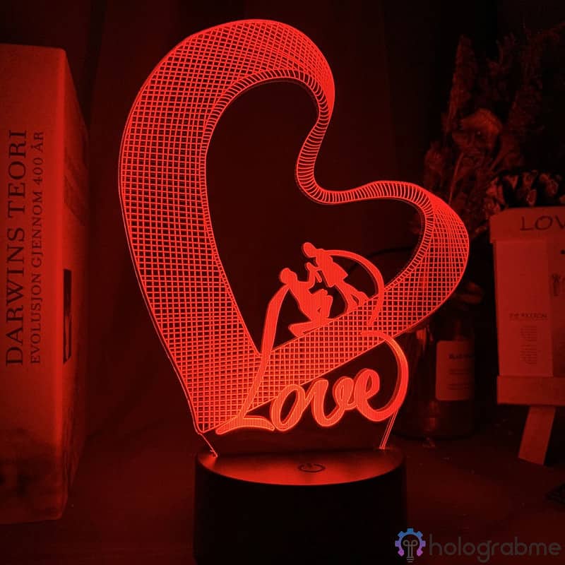 Lampe 3D Coeur Love Couple 1