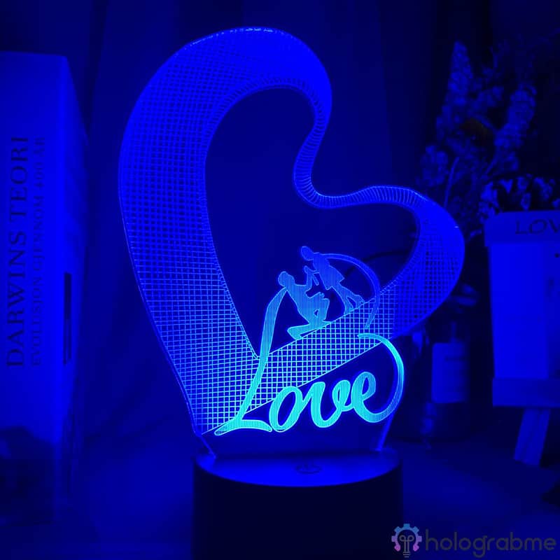 Lampe 3D Coeur Love Couple 2