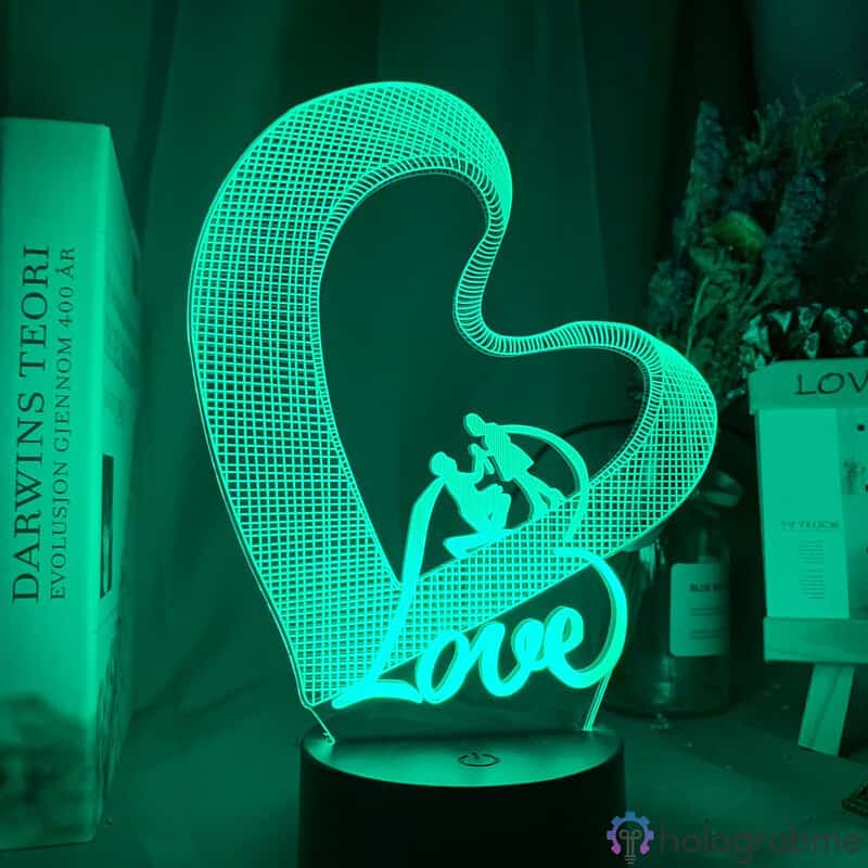 Lampe 3D Coeur Love Couple 6