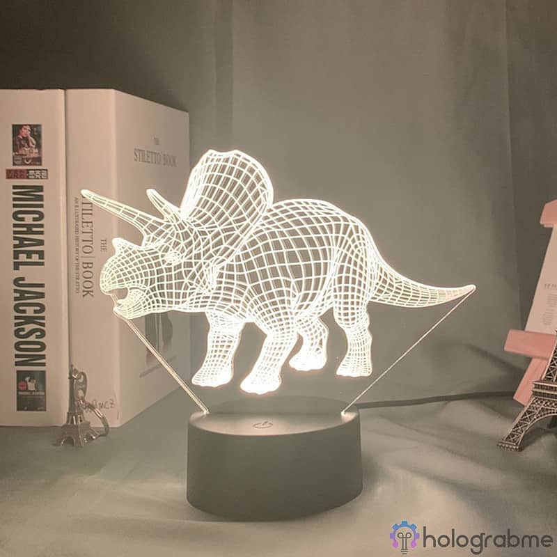 Lampe 3D Dinosaure Triceratops 1