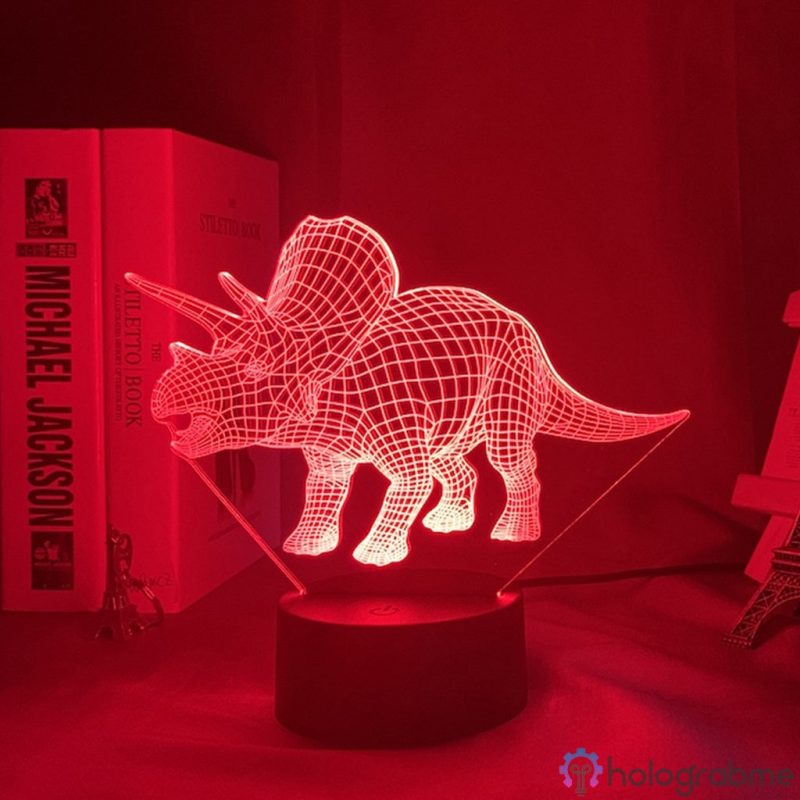 Lampe 3D Dinosaure Triceratops 2