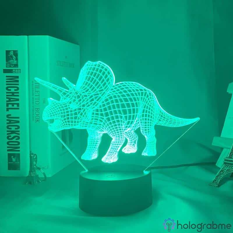 Lampe 3D Dinosaure Triceratops 4