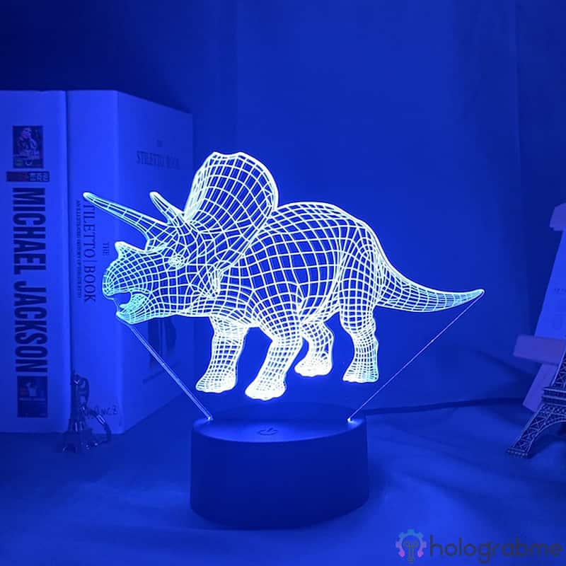 Lampe 3D Dinosaure Triceratops 5