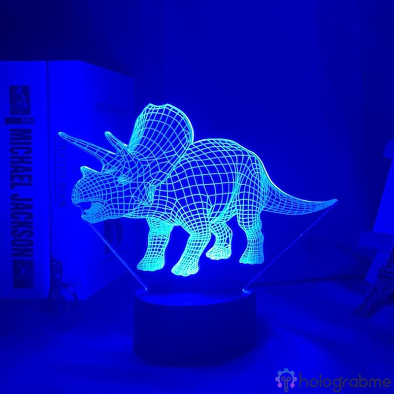 Lampe 3D Dinosaure Triceratops 6