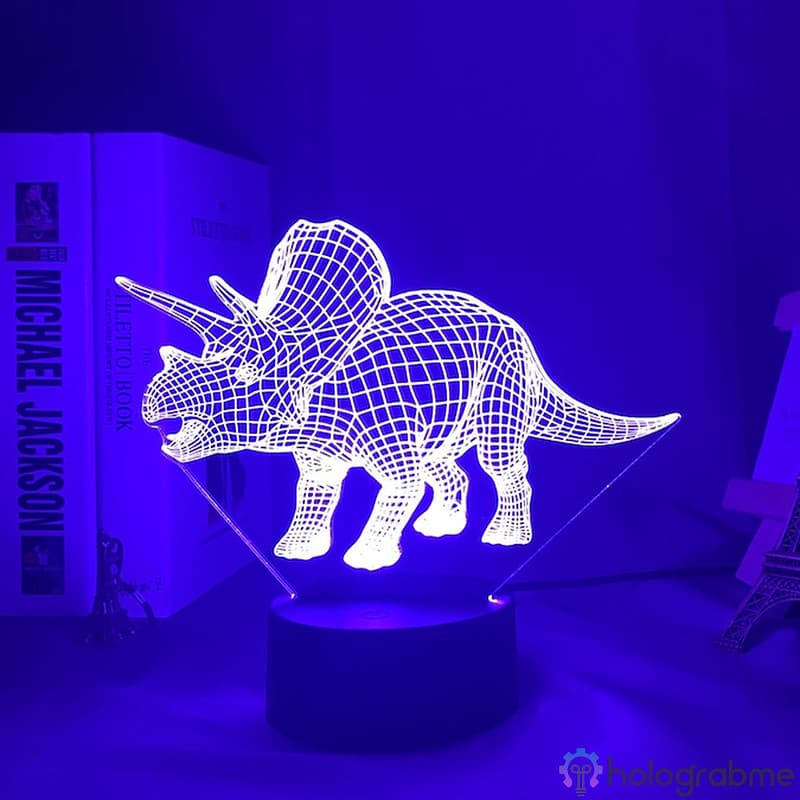 Lampe 3D Dinosaure Triceratops 7