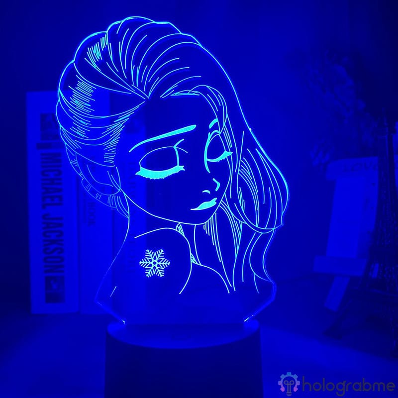 Lampe 3D Elsa Reine des Neiges 3