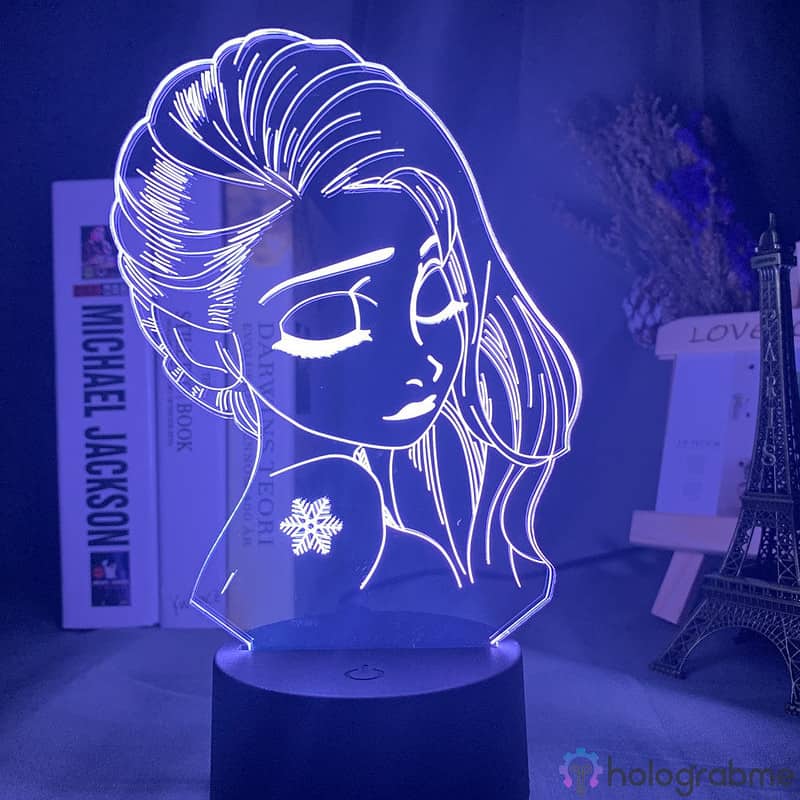 Lampe 3D Elsa Reine des Neiges 4