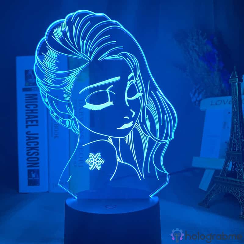 Lampe 3D Elsa Reine des Neiges 5