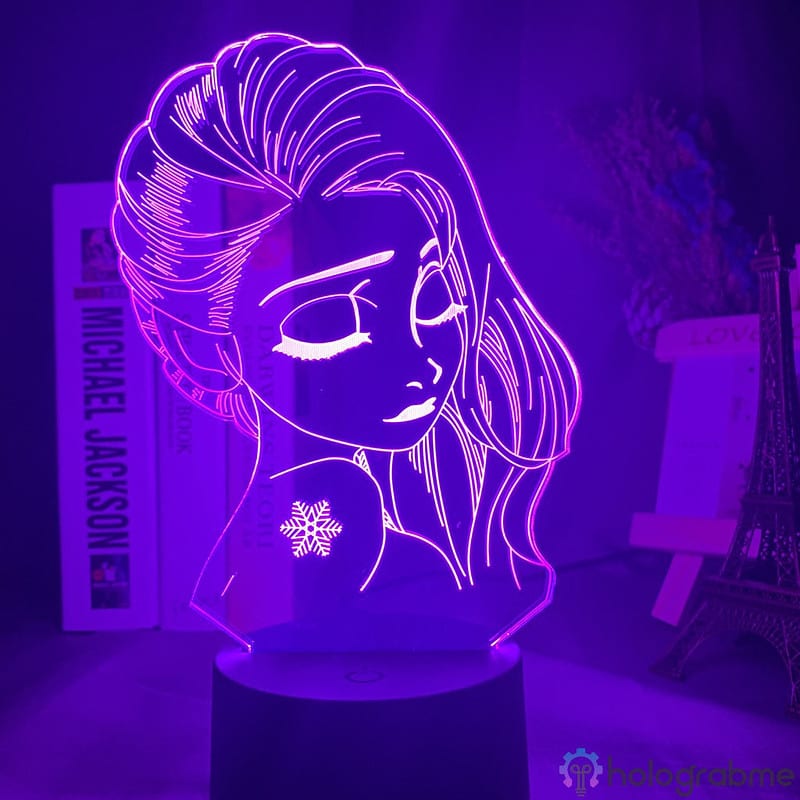 Lampe 3D Elsa Reine des Neiges 6