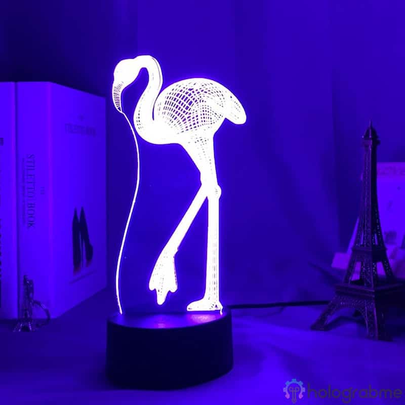 Lampe 3D Flamant Rose 1
