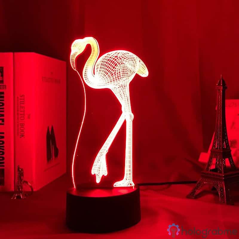 Lampe 3D Flamant Rose 3