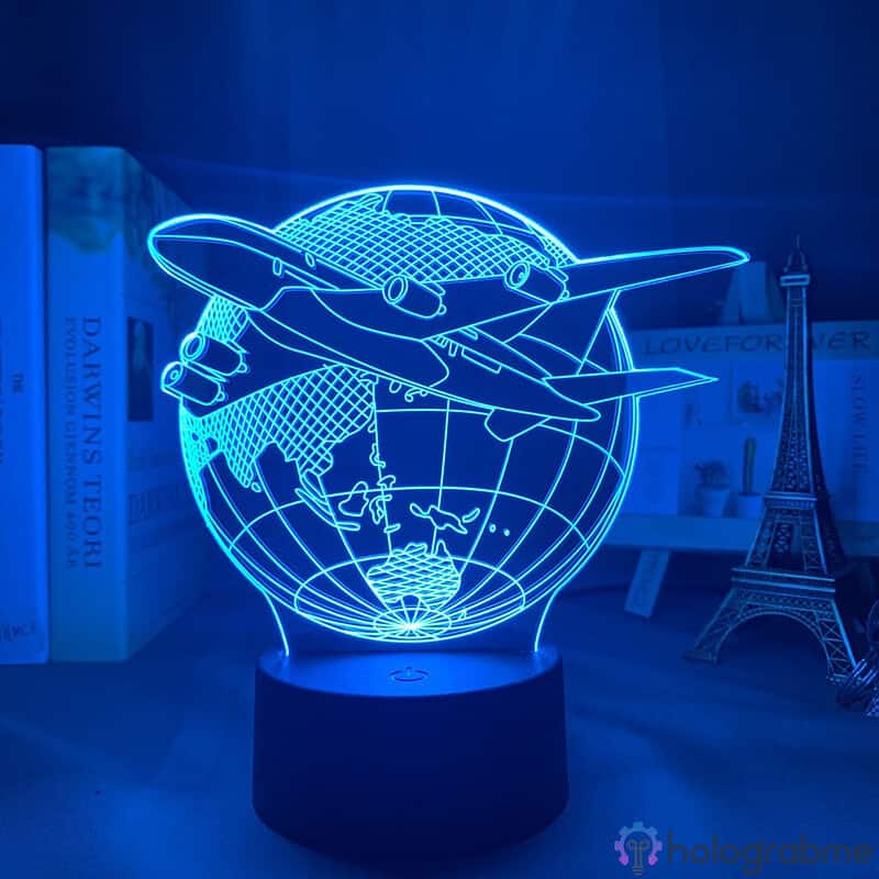 Lampe 3D Globe Avion 6