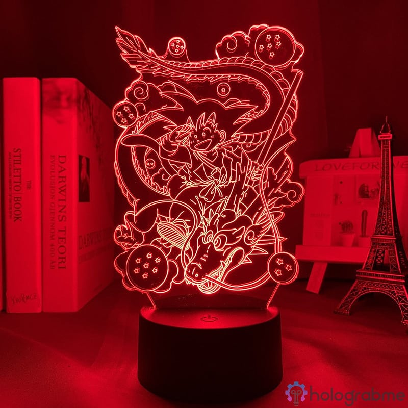 Lampe 3D Goku et Shenron 1