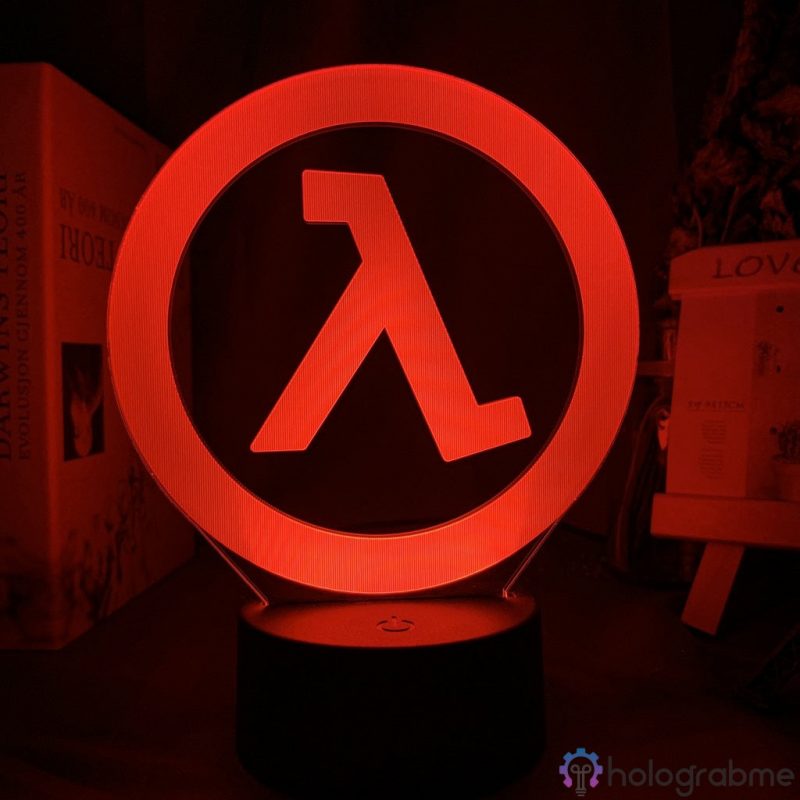 Lampe 3D Half Life Logo 1