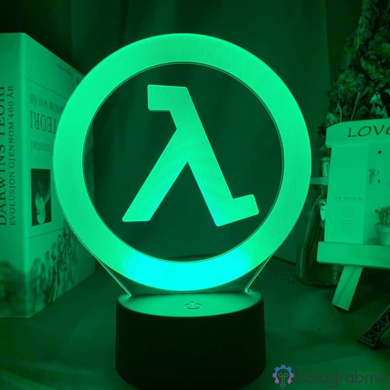 Lampe 3D Half Life Logo 2