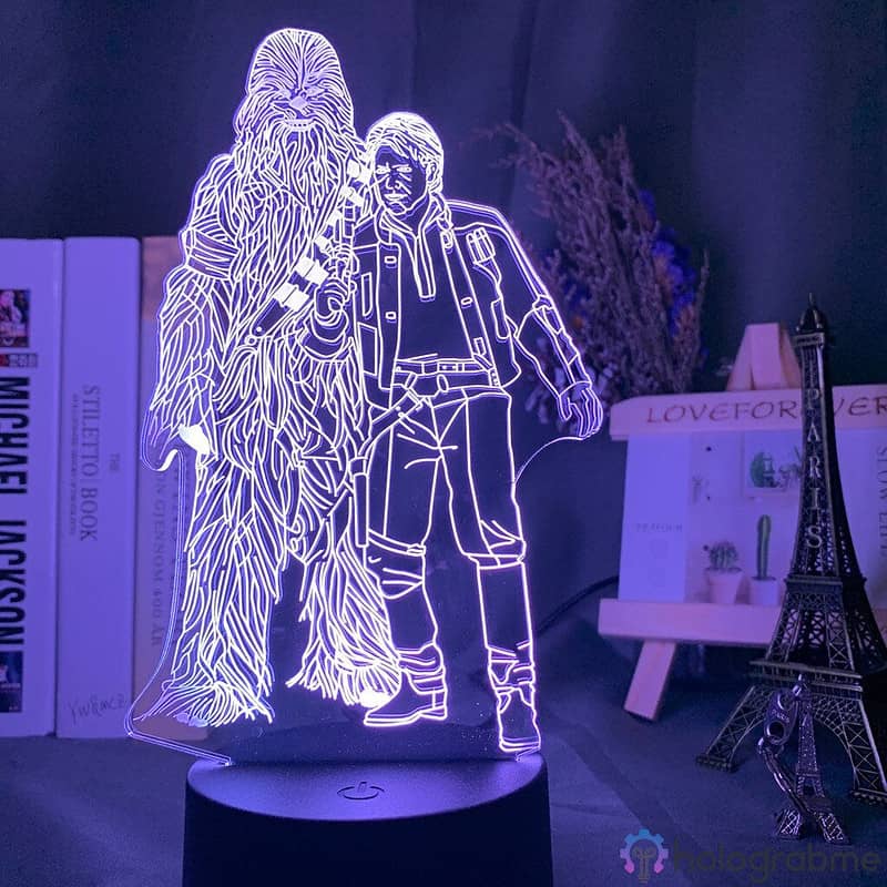 Lampe 3D Han Solo Chewbacca 4