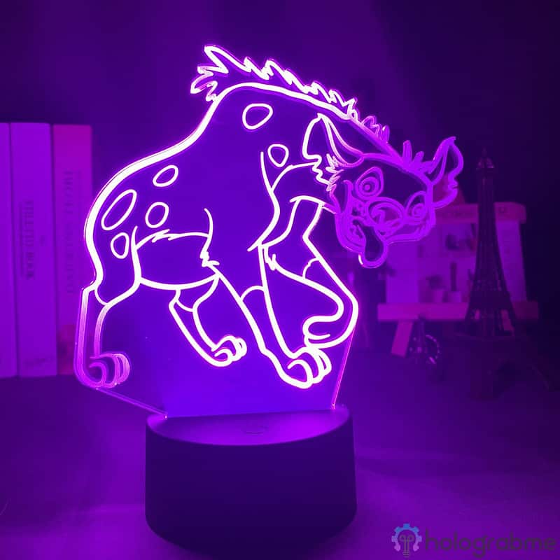 Lampe 3D Hyene Roi Lion 1