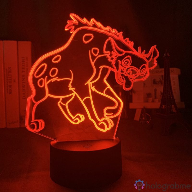 Lampe 3D Hyene Roi Lion 2