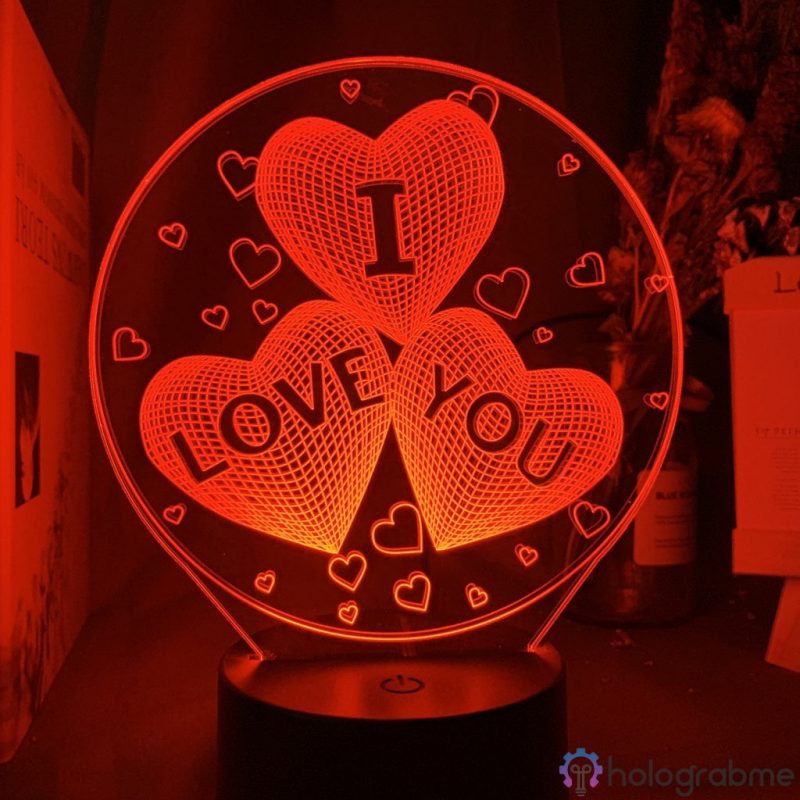 Lampe 3D I love you 1