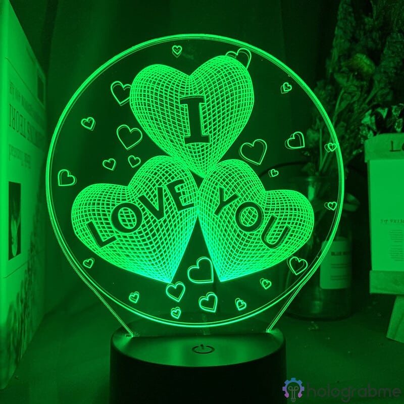 Lampe 3D I love you 2