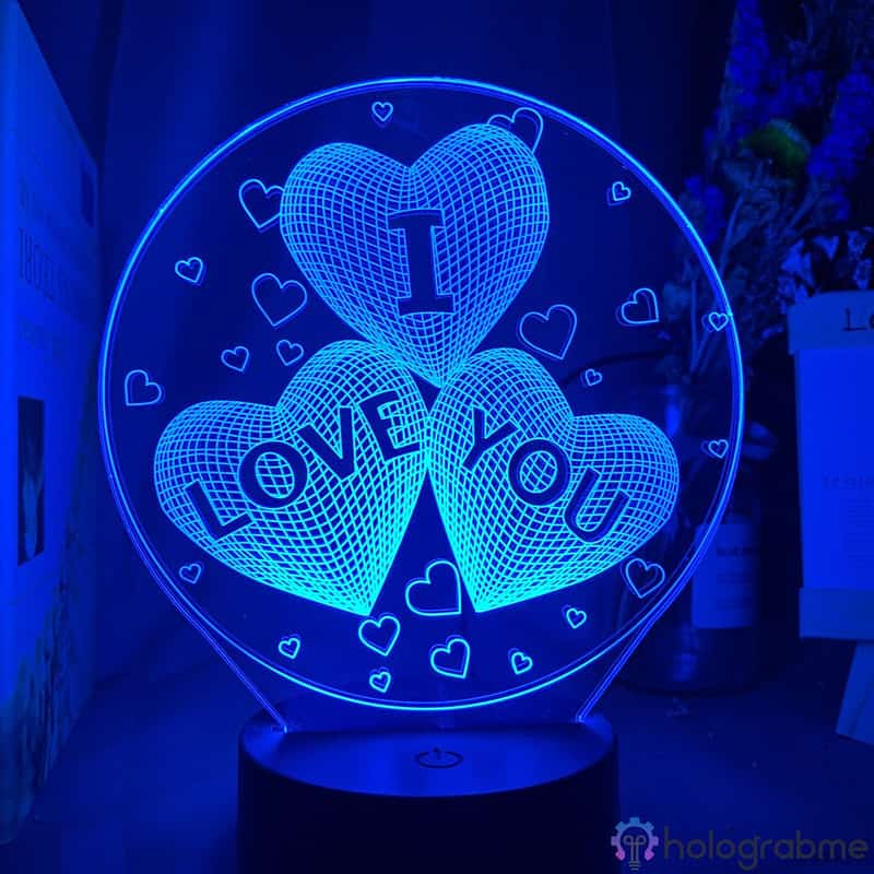 Lampe 3D I love you 5