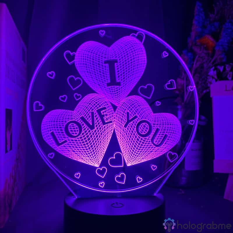 Lampe 3D I love you 6