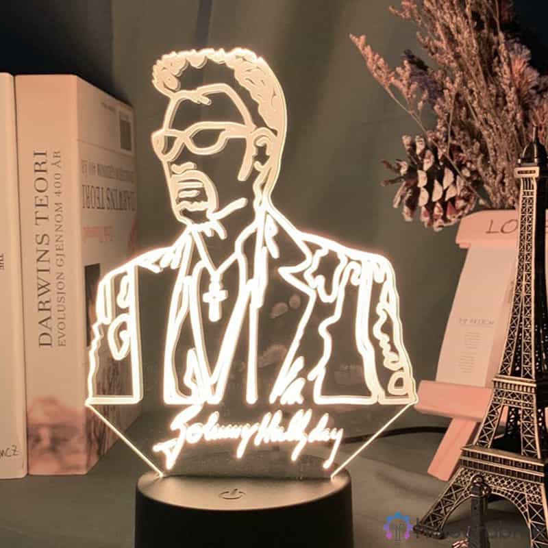 Lampe 3D Johnny Hallyday Jeune 3